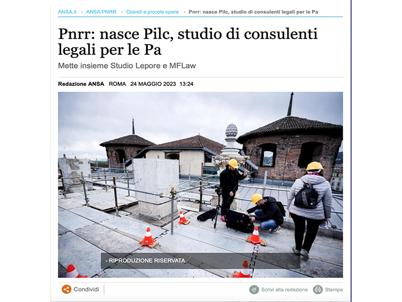 24 05 2023 - ANSA - nasce pilc